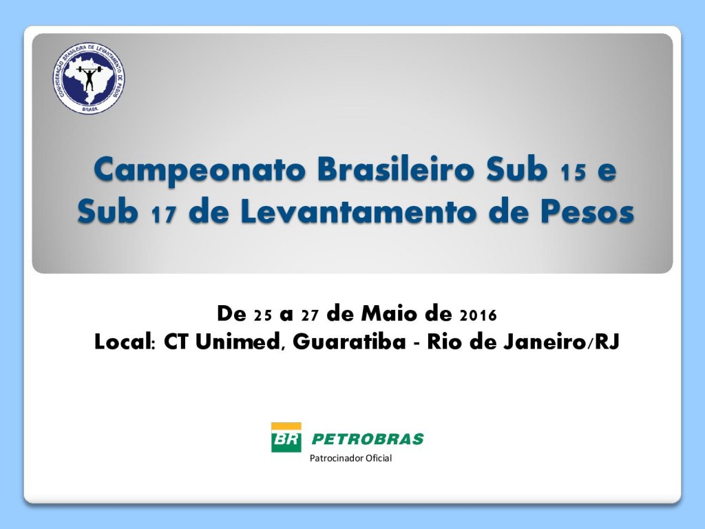 Campeonato Brasileiro Sub 15 e Sub 17 - 2016